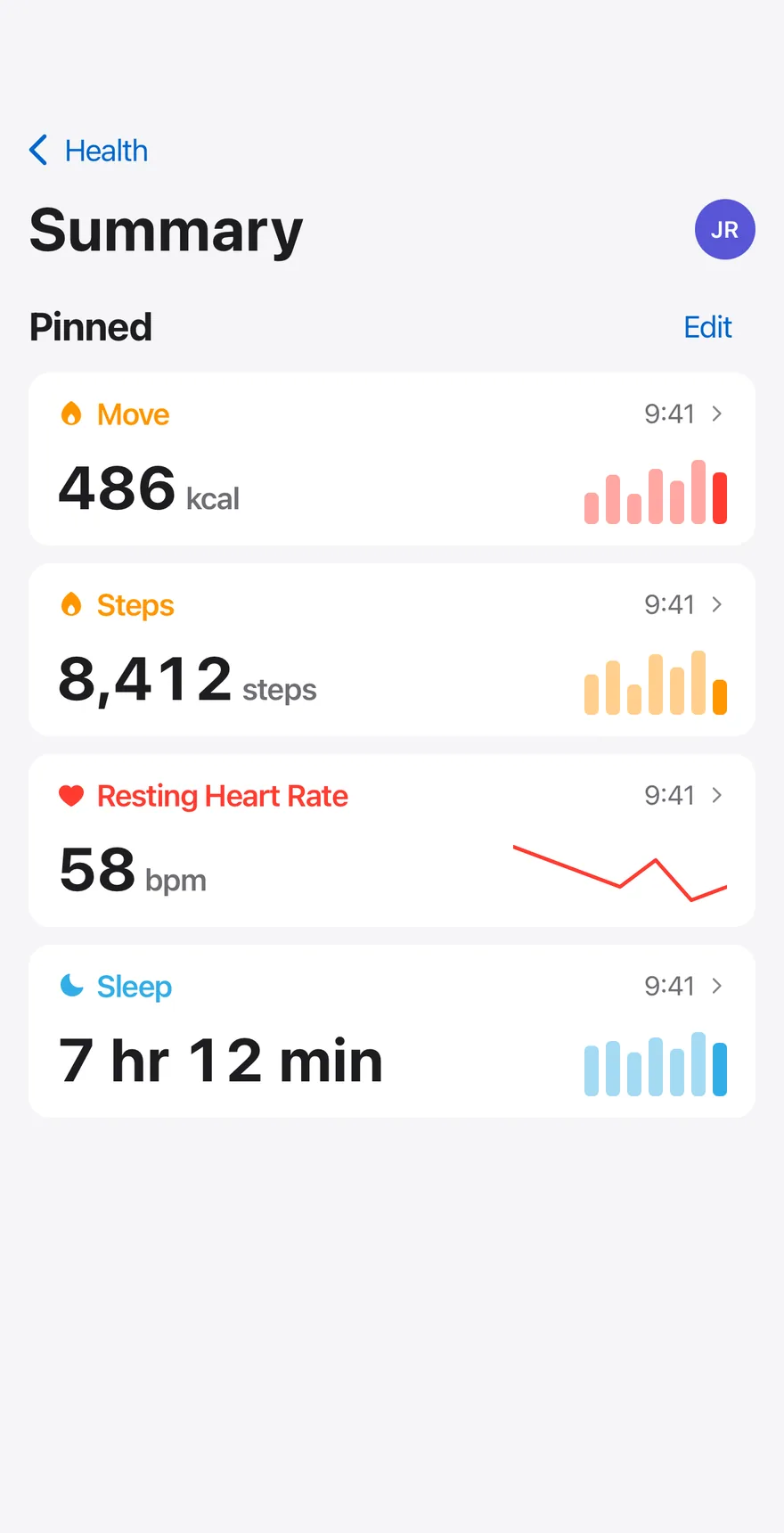 Dash Health on iOS in light mode