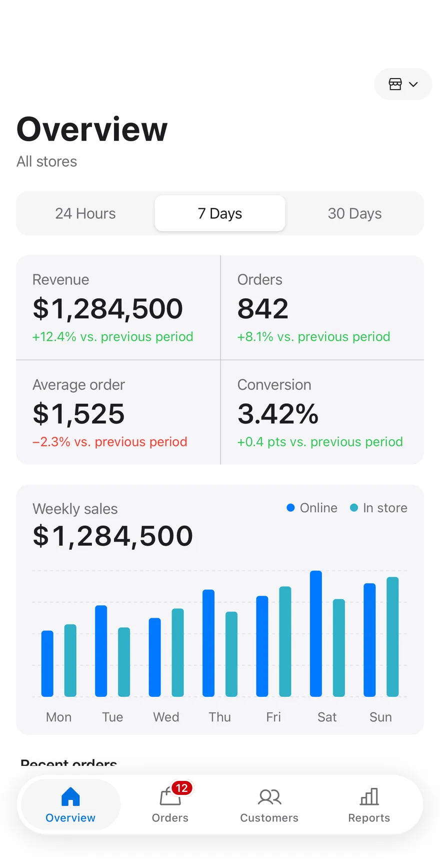 Dash Store on iOS in light mode