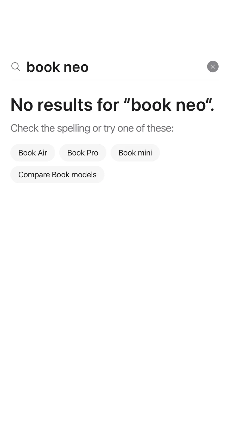 Empty Search on iOS in light mode