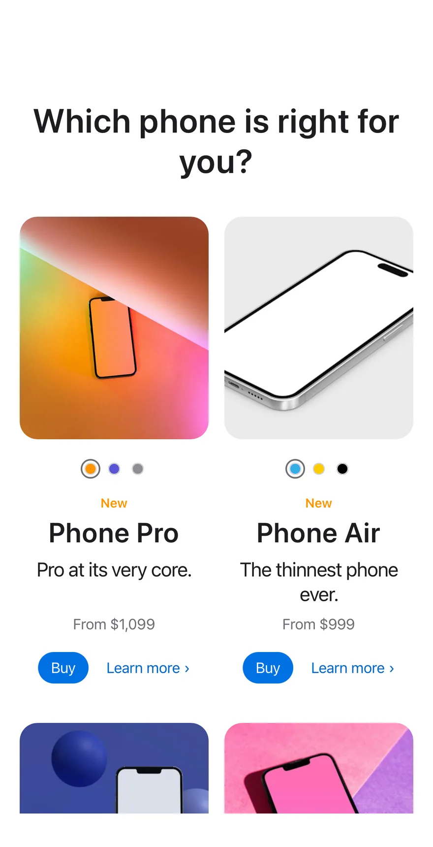 Grid Lineup on iOS in light mode