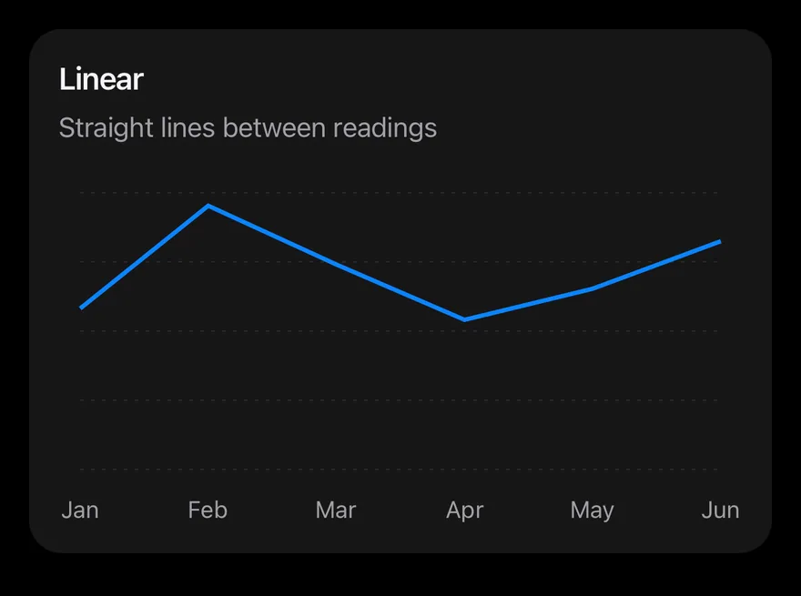 Line (linear) on iOS in dark mode