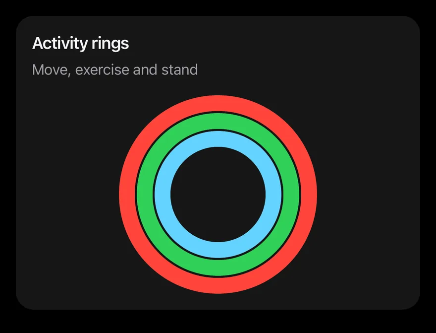 Radial (rings) on iOS in dark mode