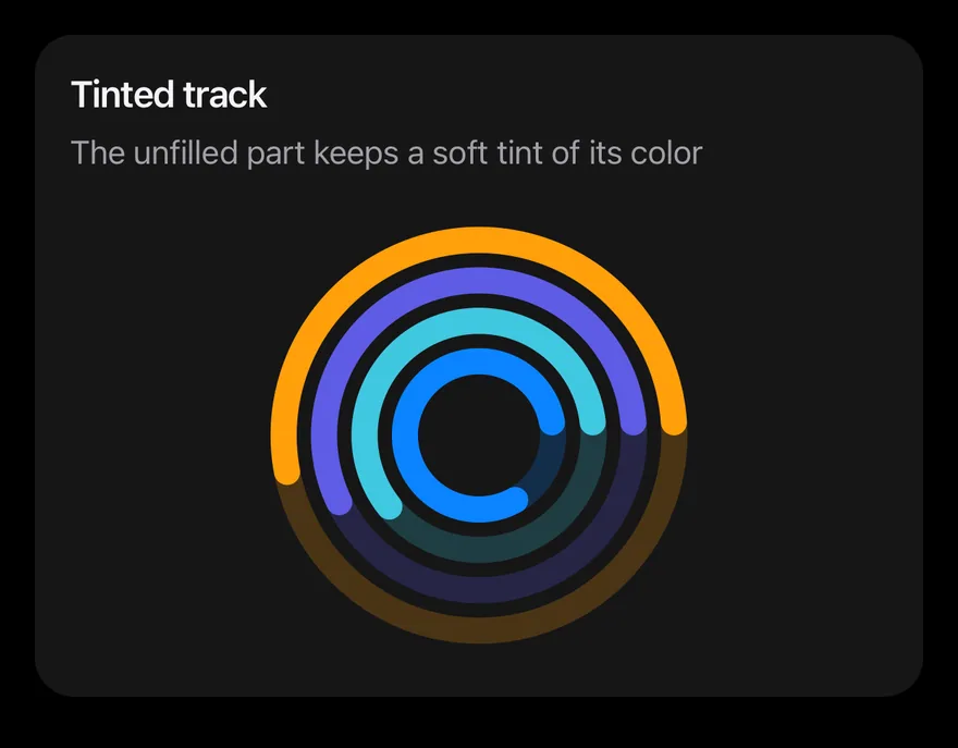 Radial (tinted) on iOS in dark mode