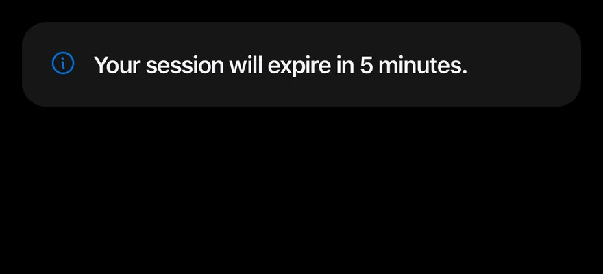 Alert (title only) on iOS in dark mode
