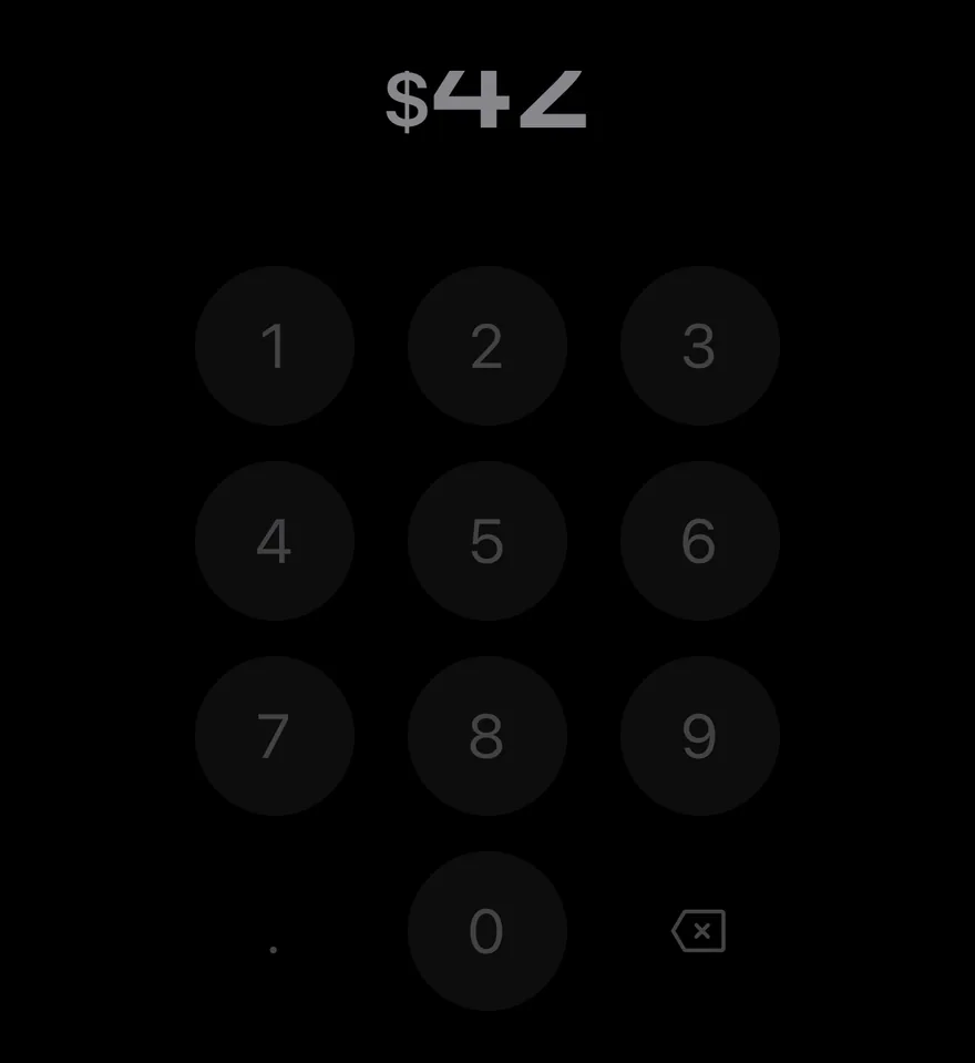 Amount Input (disabled) on iOS in dark mode
