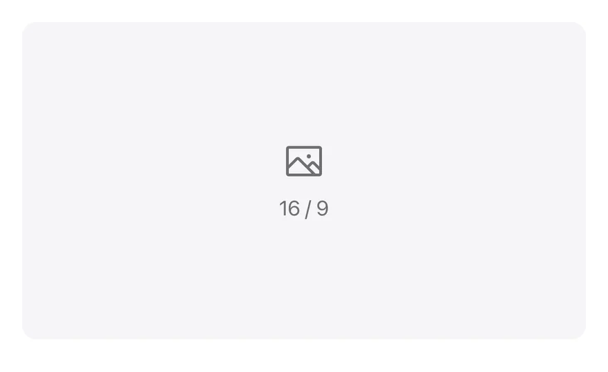 Aspect Ratio (placeholder) on iOS in light mode