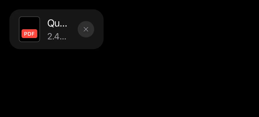Attachment on iOS in dark mode