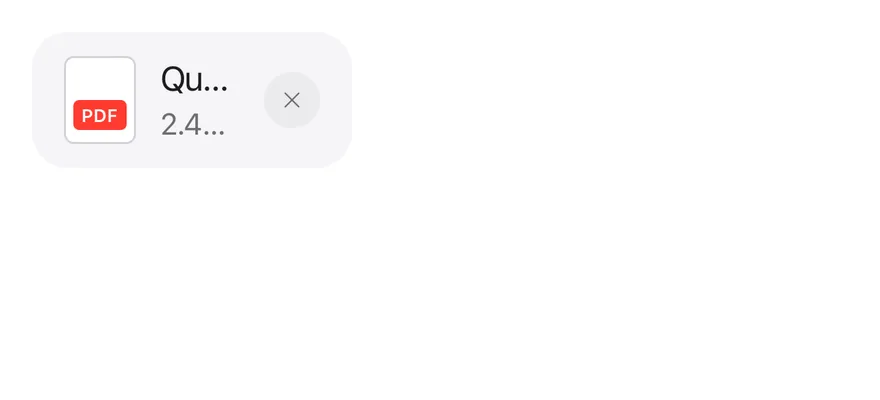 Attachment on iOS in light mode