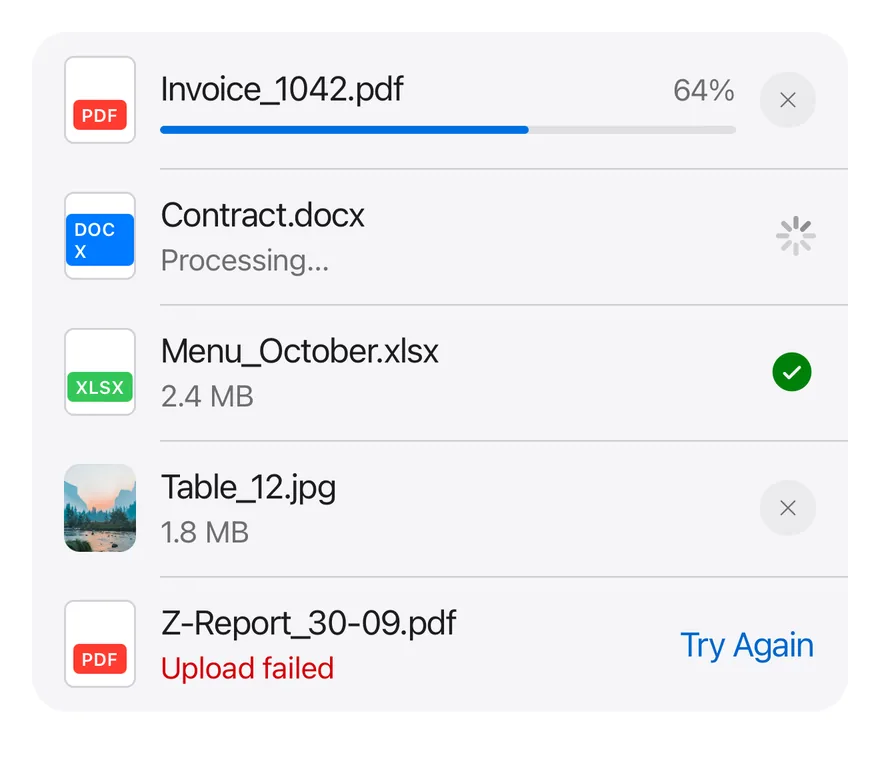 Attachment (group) on iOS in light mode