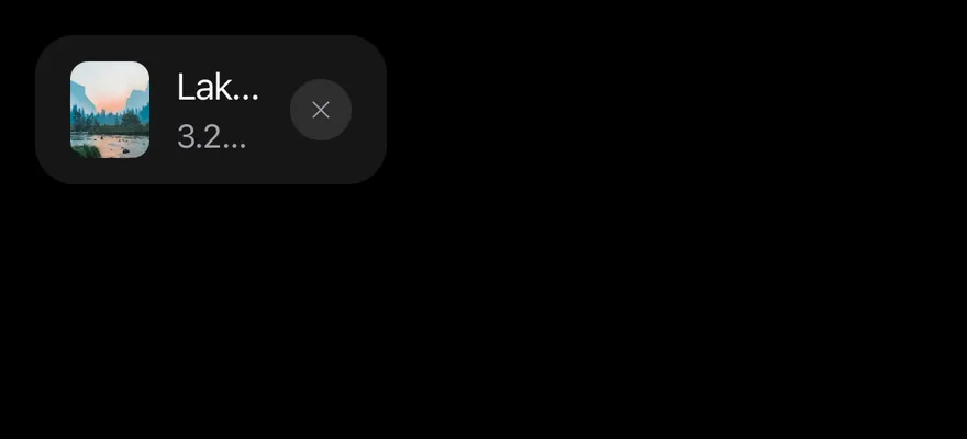 Attachment (image) on iOS in dark mode
