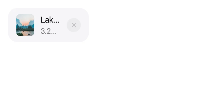 Attachment (image) on iOS in light mode