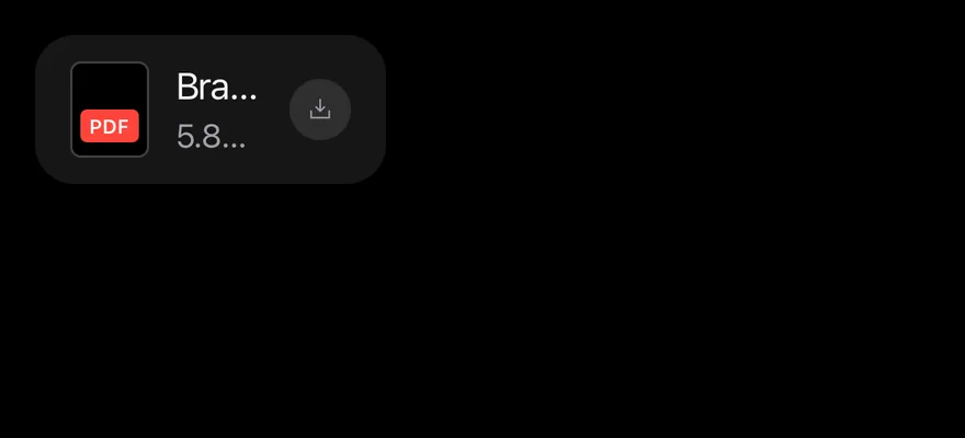 Attachment (pressable) on iOS in dark mode