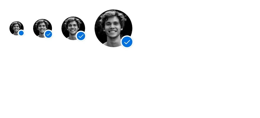 Avatar (with badge) on iOS in light mode