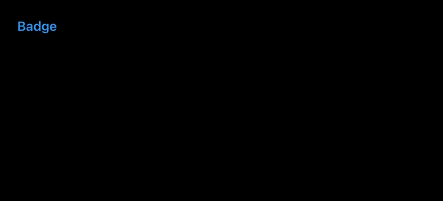 Badge on iOS in dark mode