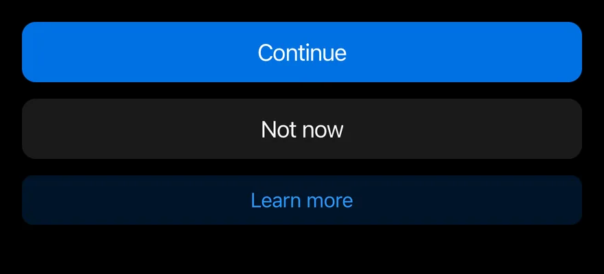 Button (block) on iOS in dark mode