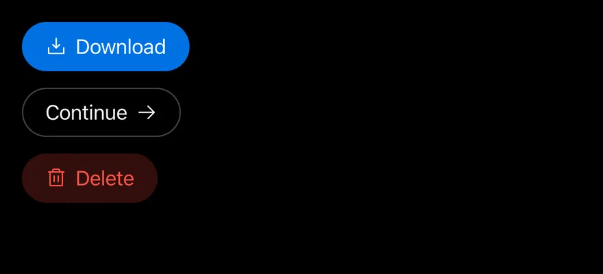 Button (with icon) on iOS in dark mode