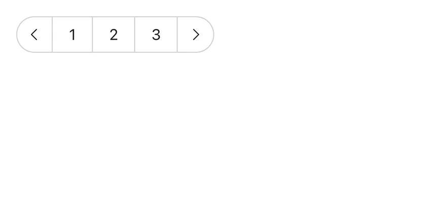 Button Group (pagination) on iOS in light mode