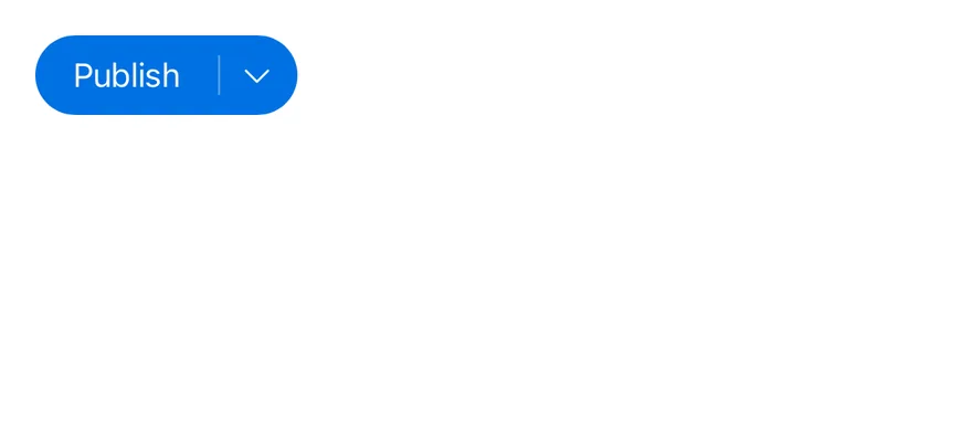 Button Group (split button) on iOS in light mode