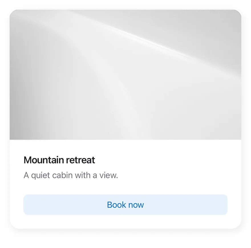 Card (with image) on iOS in light mode