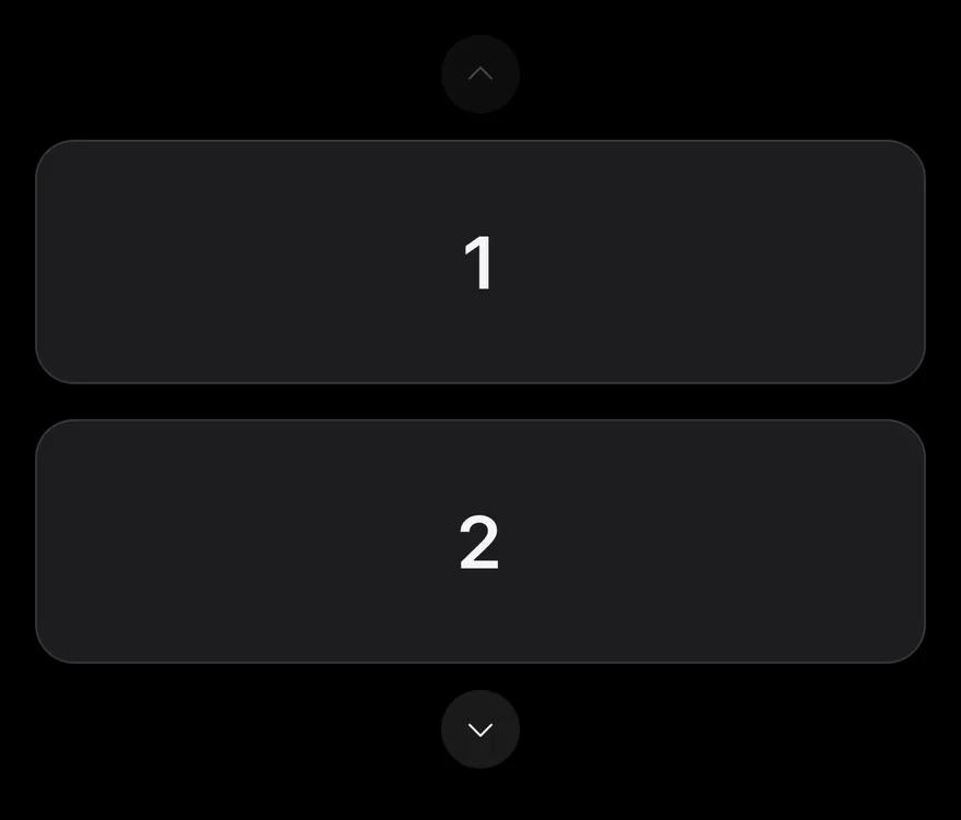 Carousel (vertical) on iOS in dark mode