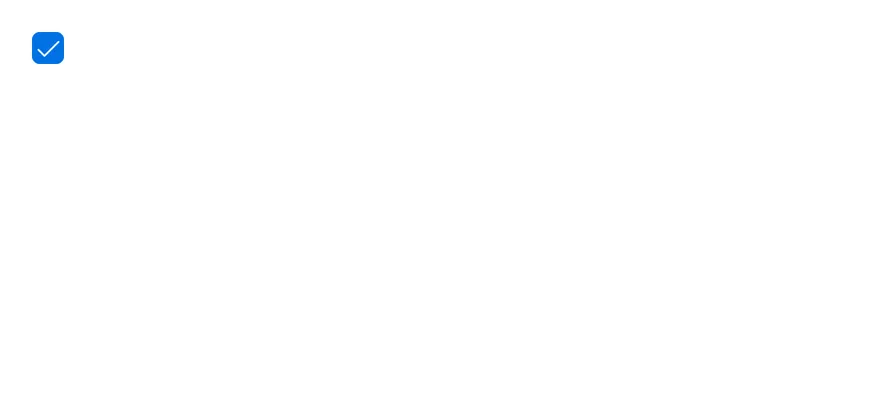 Checkbox (checked) on iOS in light mode