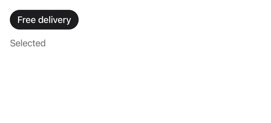 Chip (controlled) on iOS in light mode