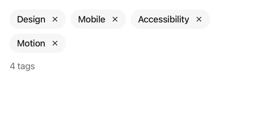 Chip (removable) on iOS in light mode