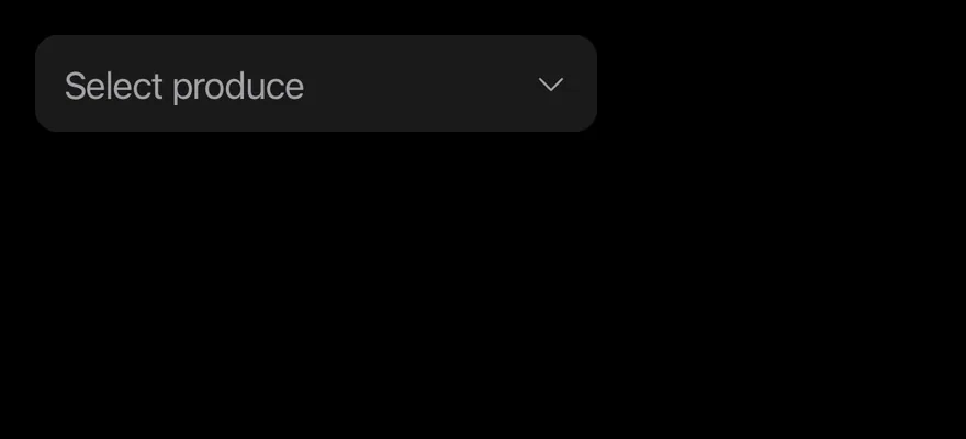 Combobox (grouped) on iOS in dark mode