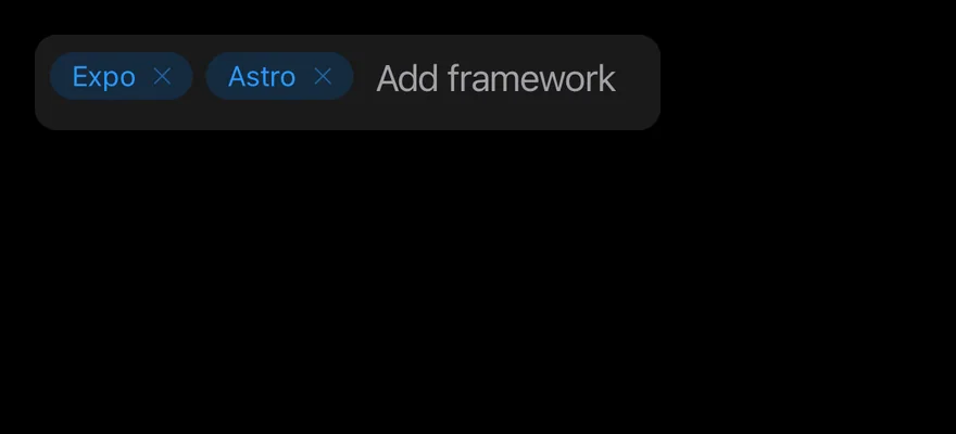 Combobox (multiple) on iOS in dark mode