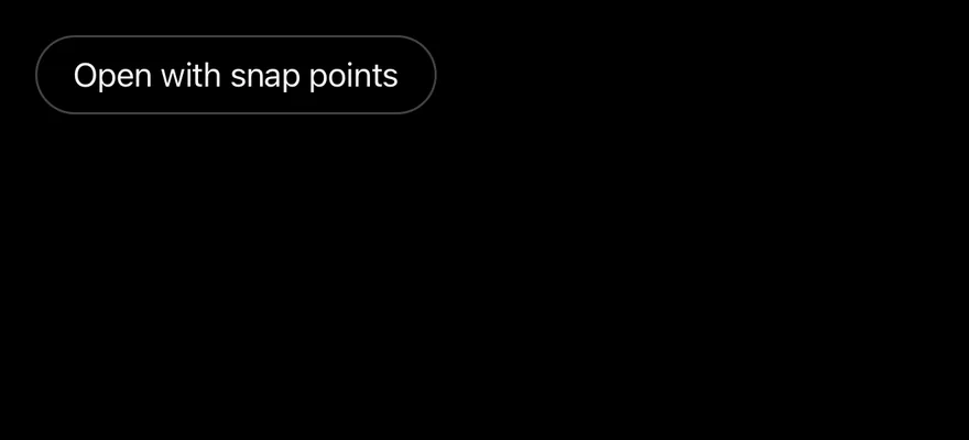 Drawer (snap points) on iOS in dark mode