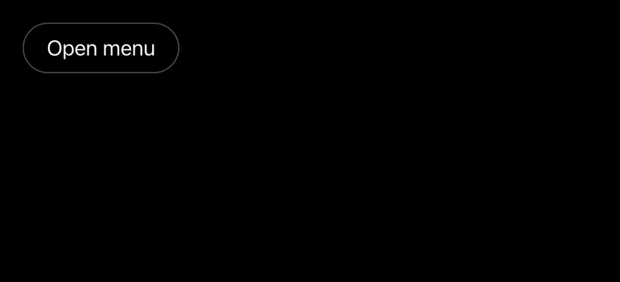 Dropdown Menu (inset) on iOS in dark mode
