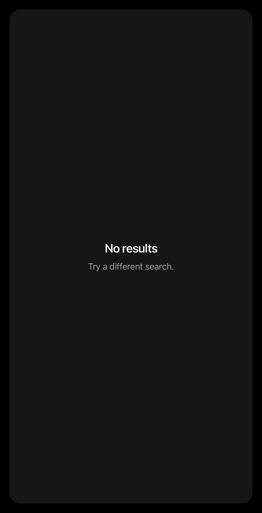 Empty (muted) on iOS in dark mode