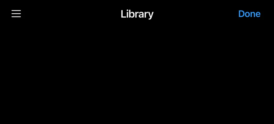 Header (leading actions) on iOS in dark mode