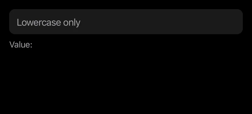 Input (controlled) on iOS in dark mode