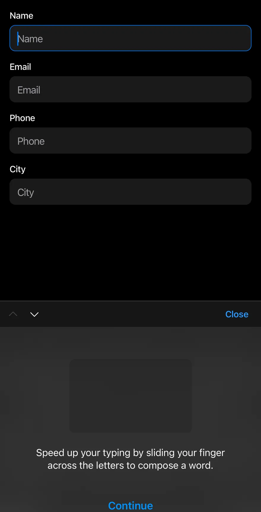 Input Accessory Bar (custom labels) on iOS in dark mode
