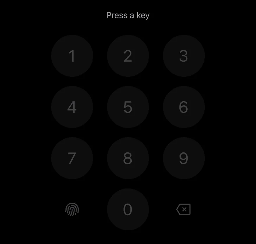 Keypad (disabled) on iOS in dark mode