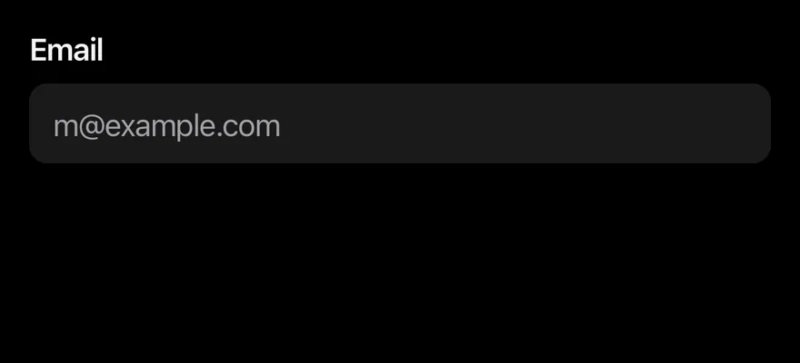 Label (with input) on iOS in dark mode