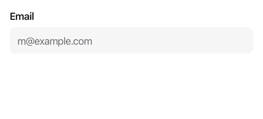 Label (with input) on iOS in light mode