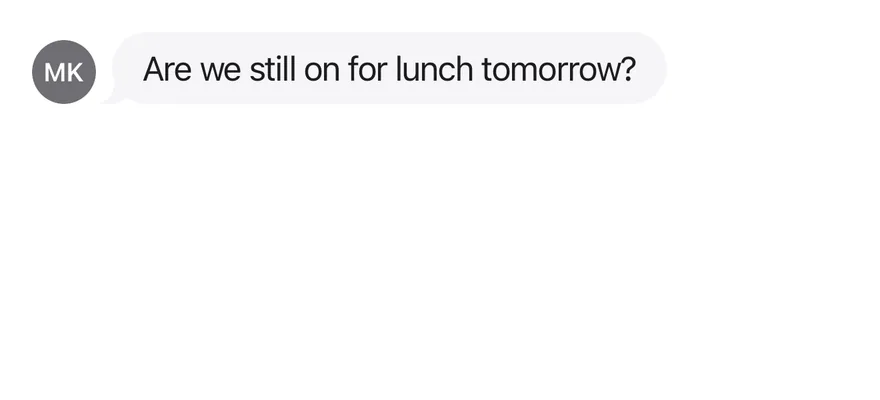Message on iOS in light mode