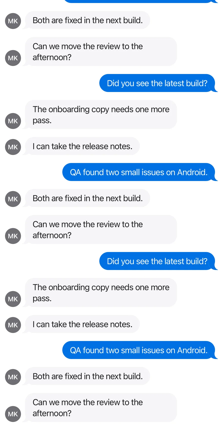 Message Scroller (load older) on iOS in light mode