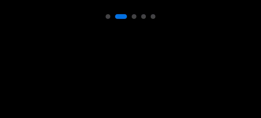 Page Indicator (accent) on iOS in dark mode