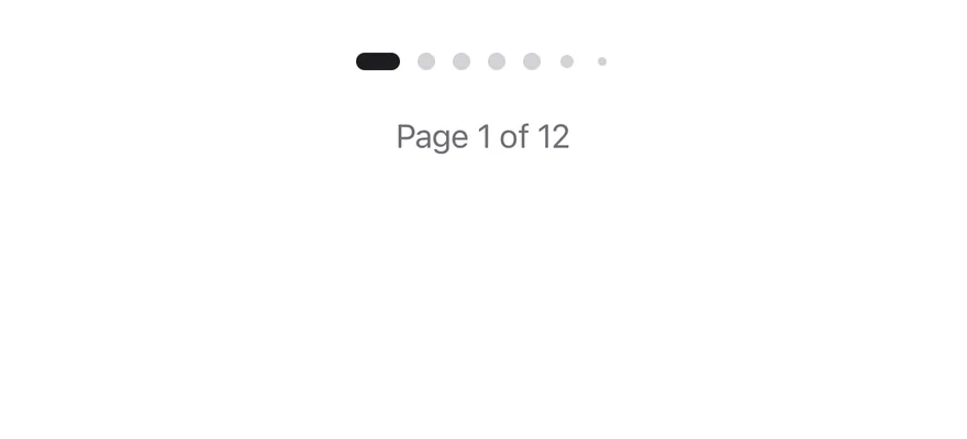 Page Indicator (interactive) on iOS in light mode
