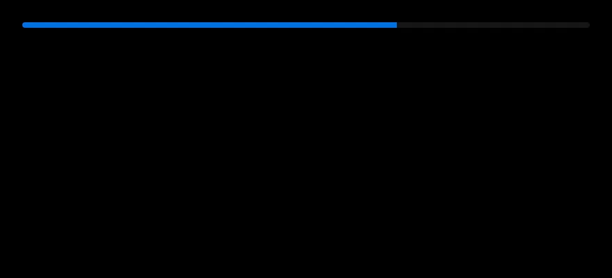 Progress on iOS in dark mode
