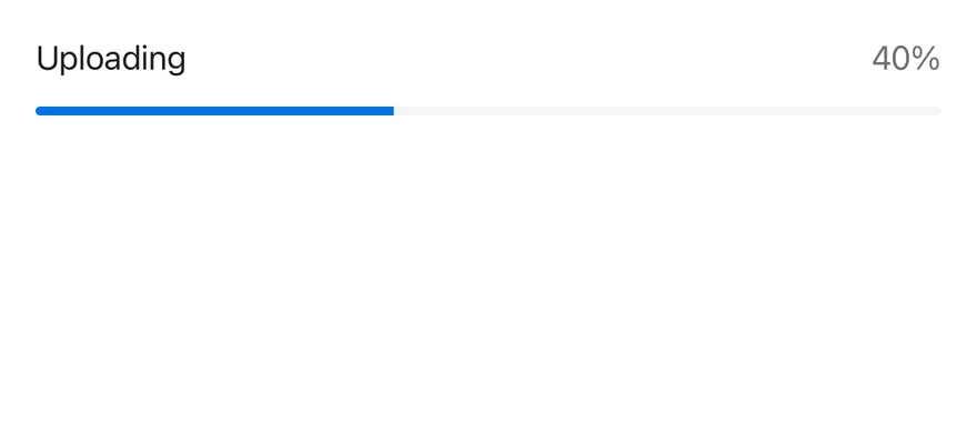 Progress (with label) on iOS in light mode