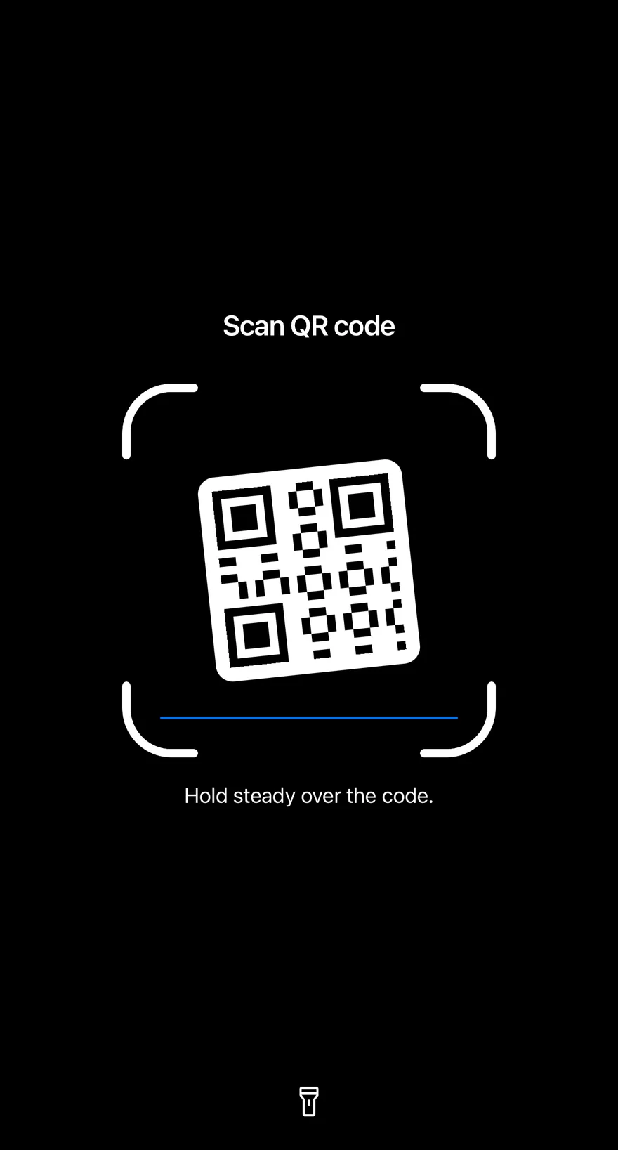 Qr Scanner (with scan line) on iOS in dark mode
