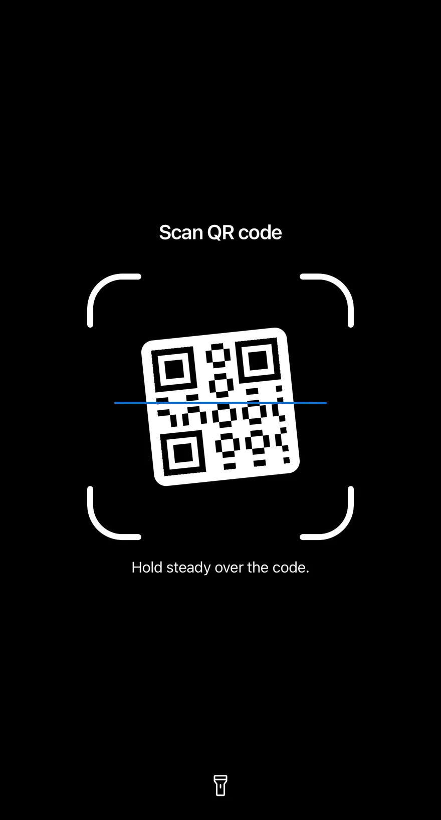 Qr Scanner (with scan line) on iOS in light mode