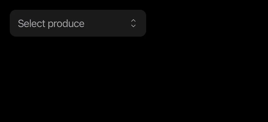 Select (grouped) on iOS in dark mode