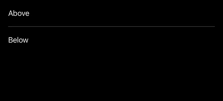 Separator (horizontal) on iOS in dark mode
