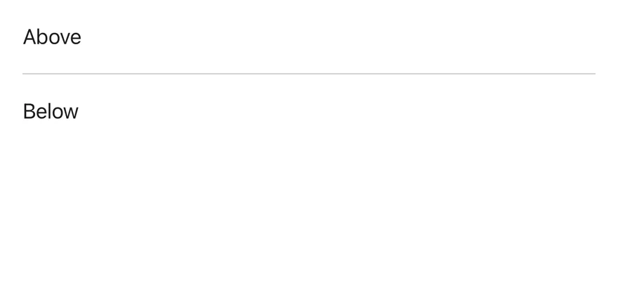 Separator (horizontal) on iOS in light mode