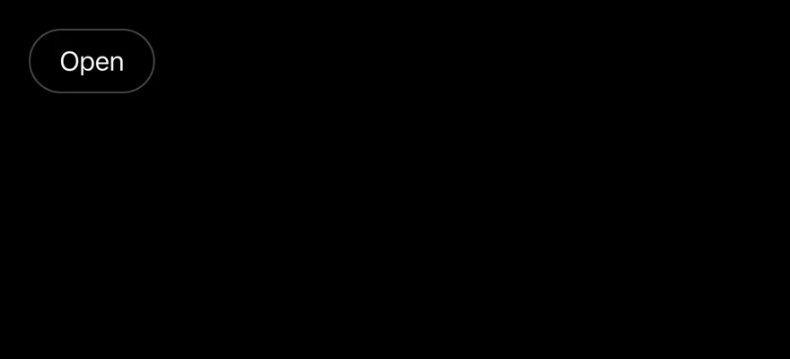 Sheet on iOS in dark mode